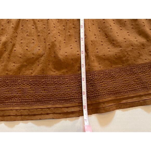 Old Navy Cotton Blend Brown Sleeveless Embroidered Swing Blouse, Size XXL - Picture 12 of 13